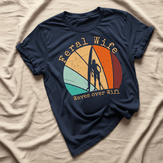 Printify T-Shirt Navy / XS Feral Wife