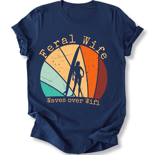 Printify T-Shirt Navy / XS Feral Wife
