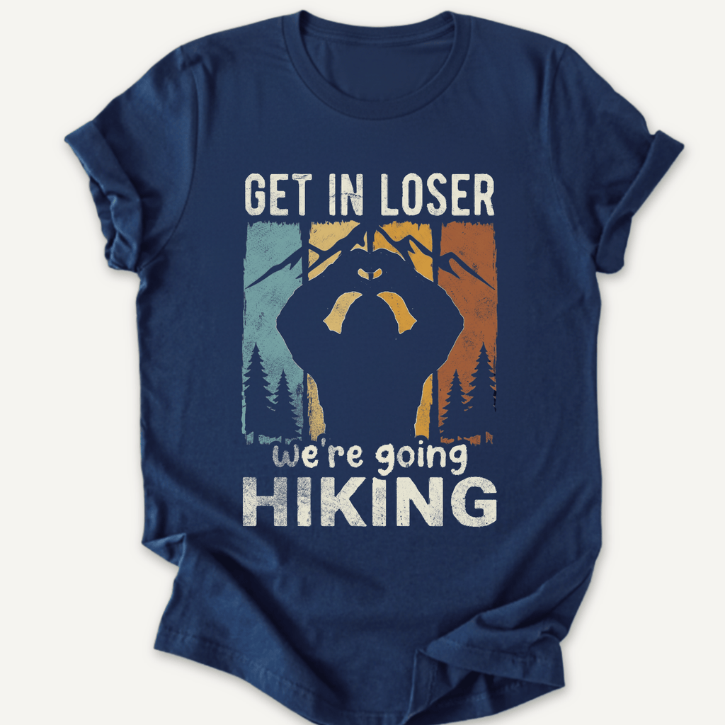 Printify T-Shirt Navy / XS Get in loser