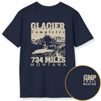 Printify T-Shirt Navy / XS Glacier National Park Trail Completer