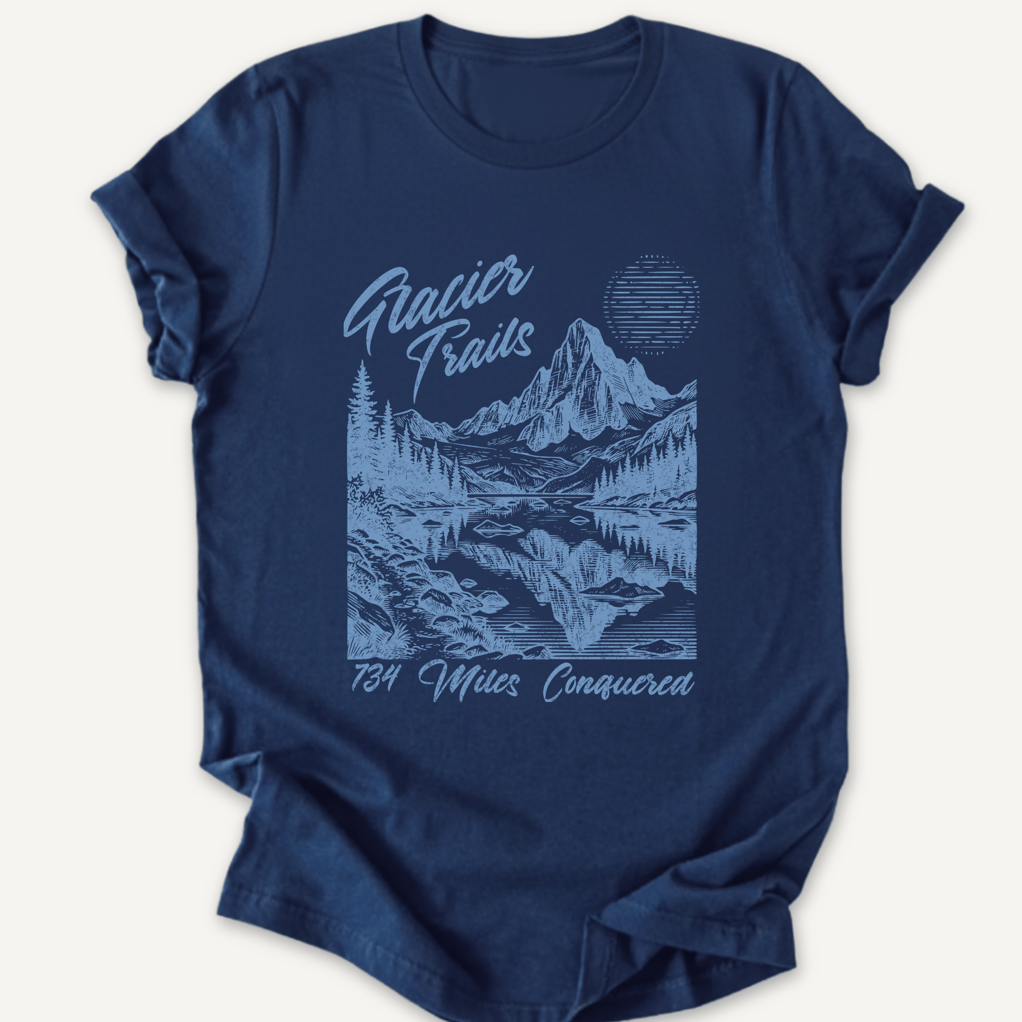 Printify T-Shirt Navy / XS Glacier Trail Finisher