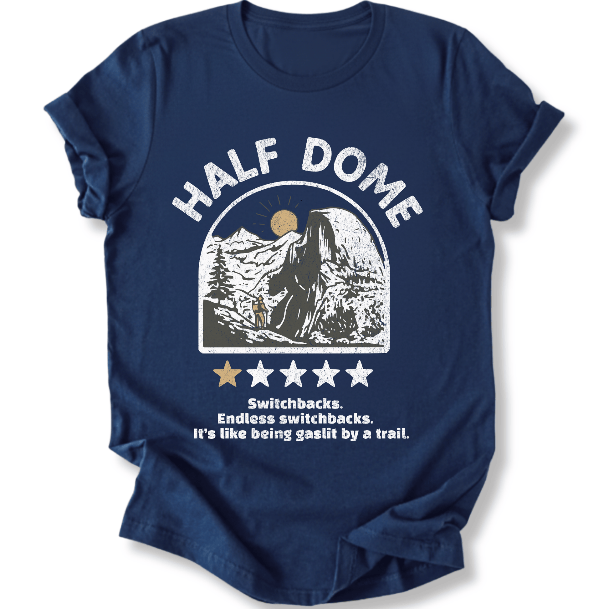 Printify T-Shirt Navy / XS Half Dome 1 Star T-Shirt