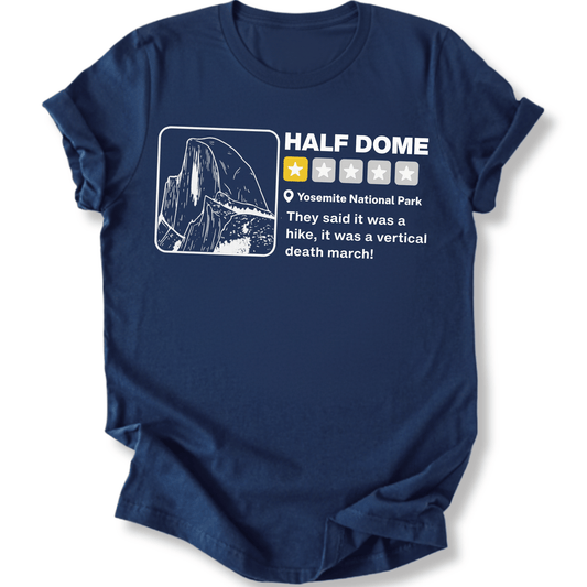 Printify T-Shirt Navy / XS Half Dome Yelp Review