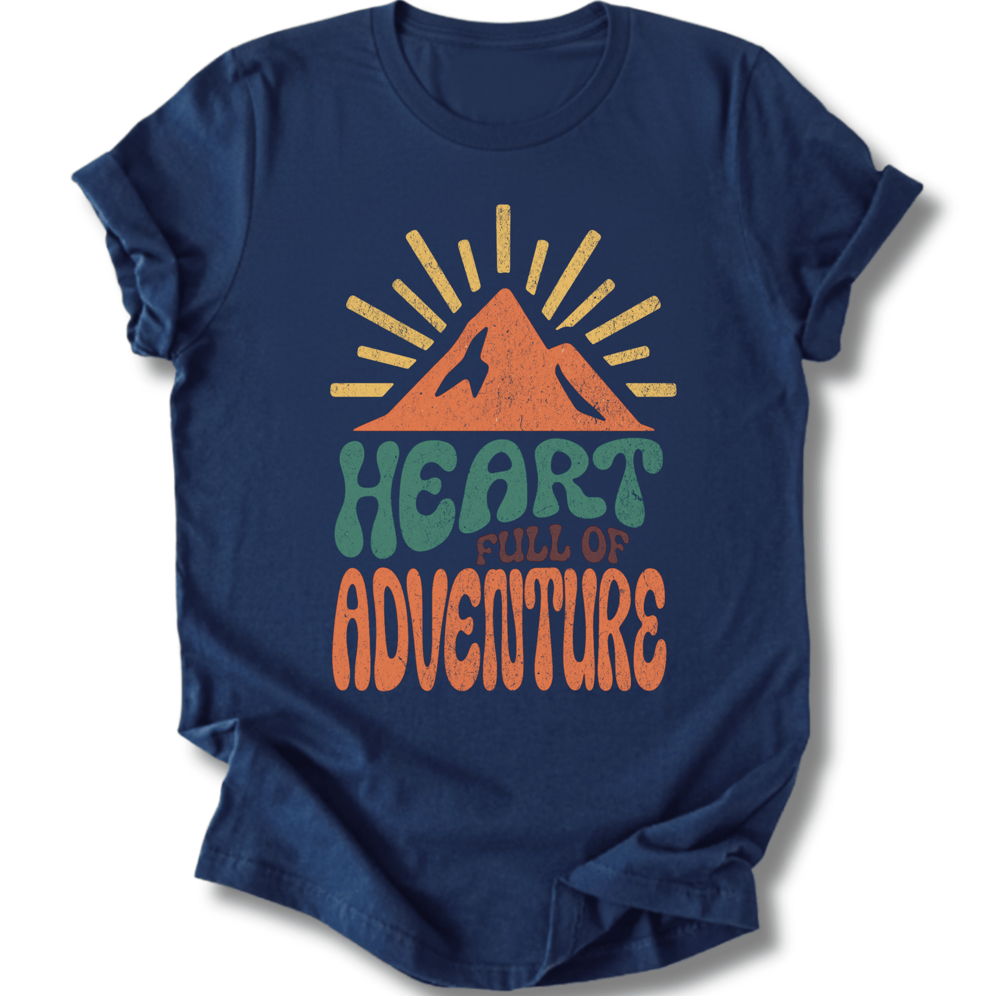 Printify T-Shirt Navy / XS Heart Full of Adventure