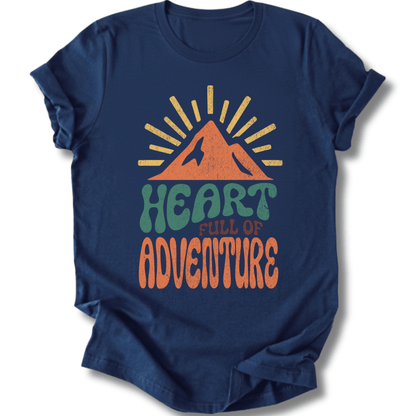 Printify T-Shirt Navy / XS Heart Full of Adventure