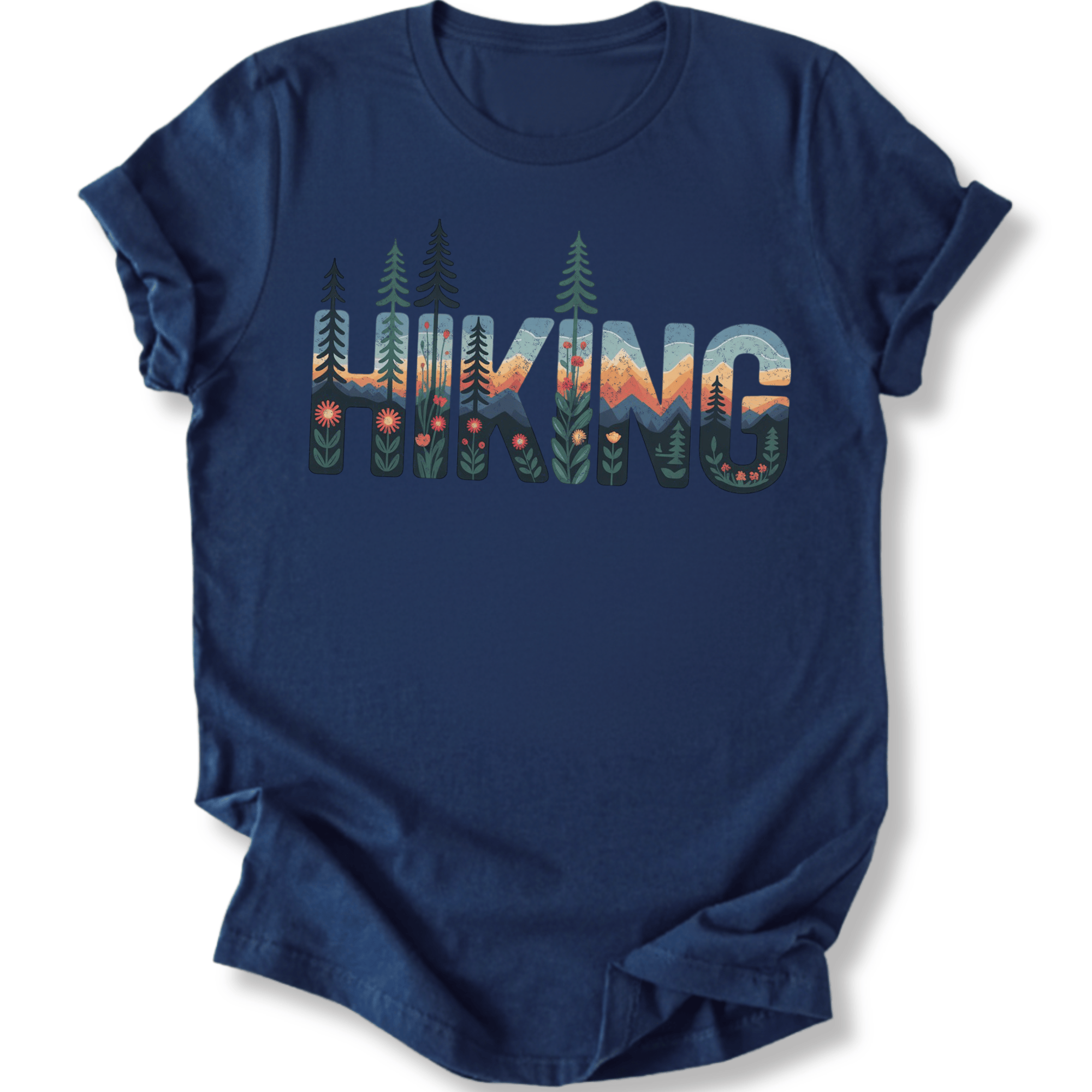 Printify T-Shirt Navy / XS Hiking!
