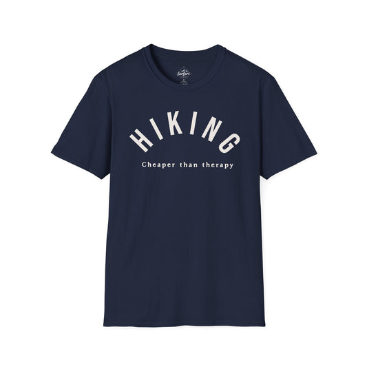 Printify T-Shirt Navy / XS Hiking  Cheaper Than Therapy