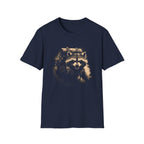Printify T-Shirt Navy / XS Hiking Raccoon
