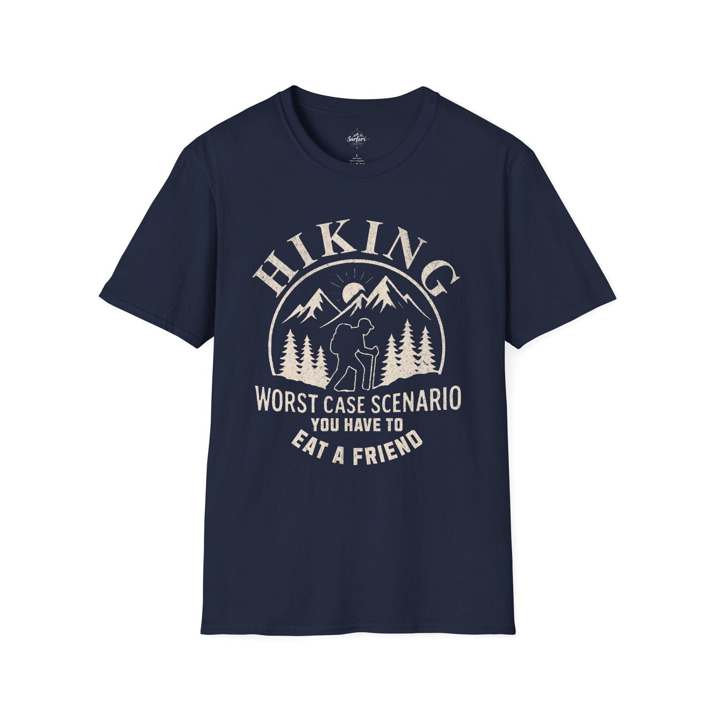 Printify T-Shirt Navy / XS Hiking Worst Case Scenario