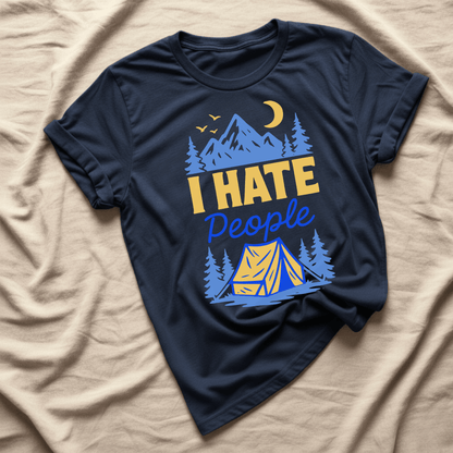 Printify T-Shirt Navy / XS I hate people