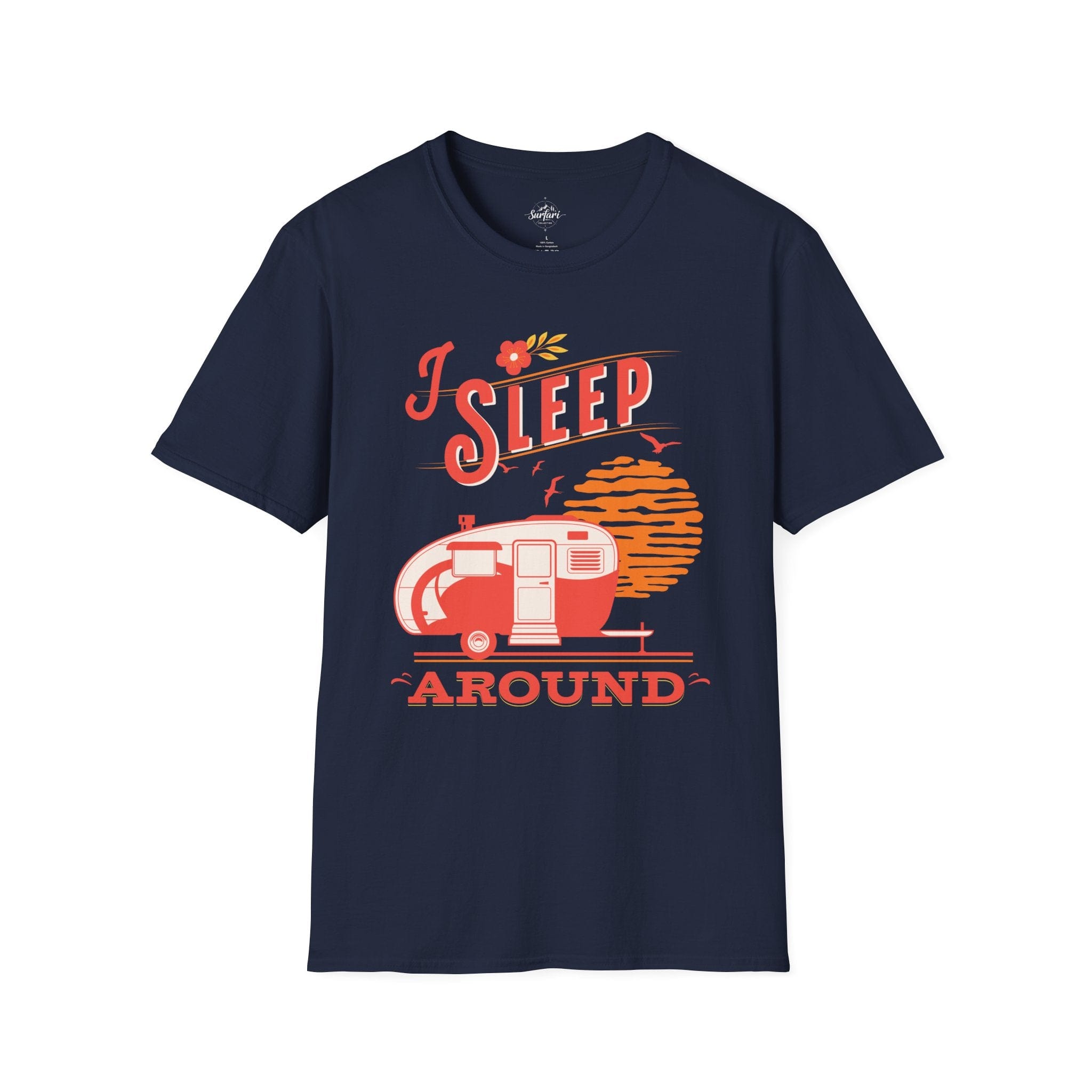 Printify T-Shirt Navy / XS I sleep around