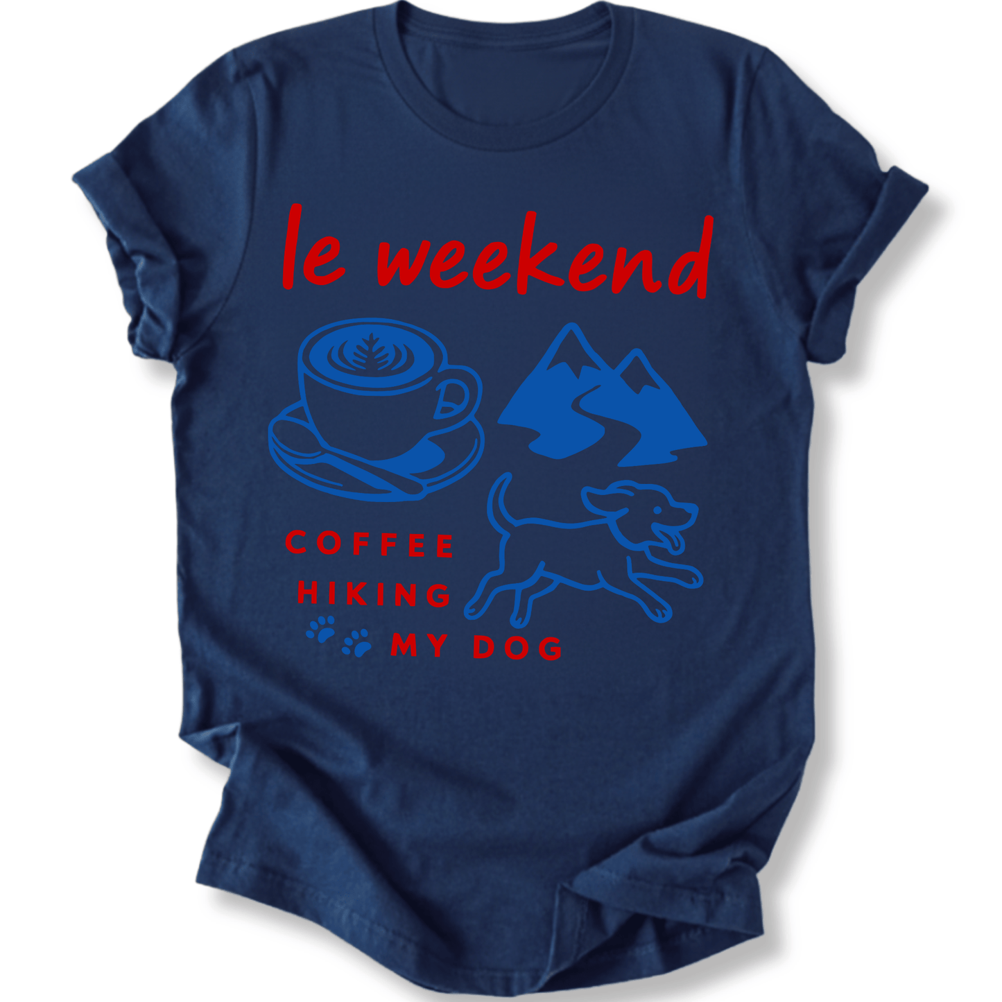 Printify T-Shirt Navy / XS Le Weekend T-Shirt