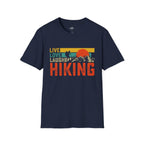 Printify T-Shirt Navy / XS Live Laugh Love Hiking