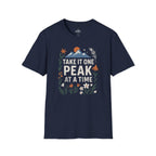 Printify T-Shirt Navy / XS One peak at a time