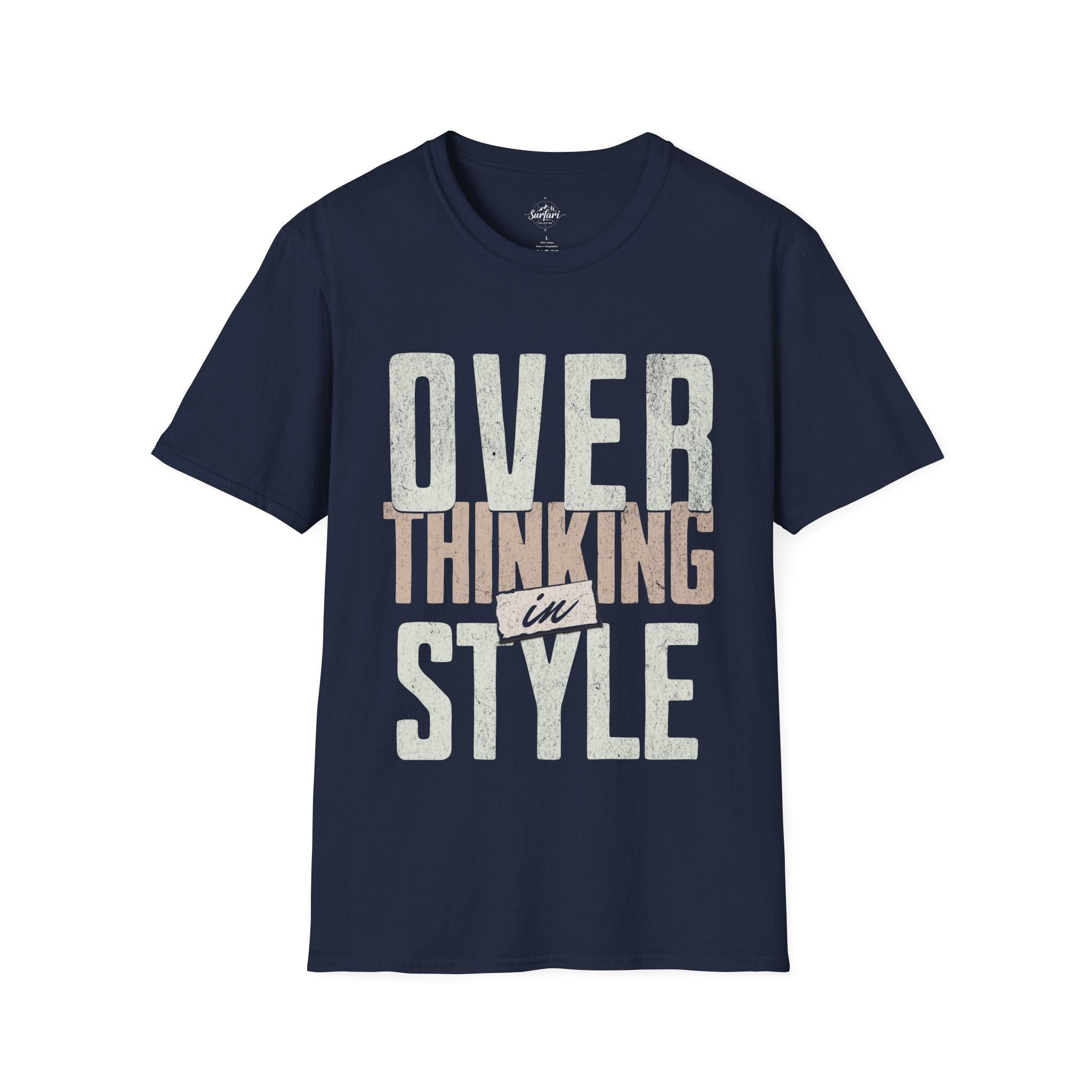 Printify T-Shirt Navy / XS Overthinking in Style
