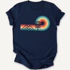 Printify T-Shirt Navy / XS Rainbows & Mountains