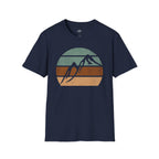 Printify T-Shirt Navy / XS Retro Sunset Mountains
