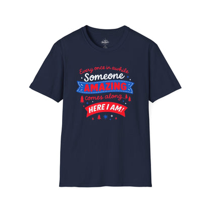 Printify T-Shirt Navy / XS Someone Amazing, Patriotic edition