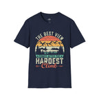 Printify T-Shirt Navy / XS The best views come after the hardest climb