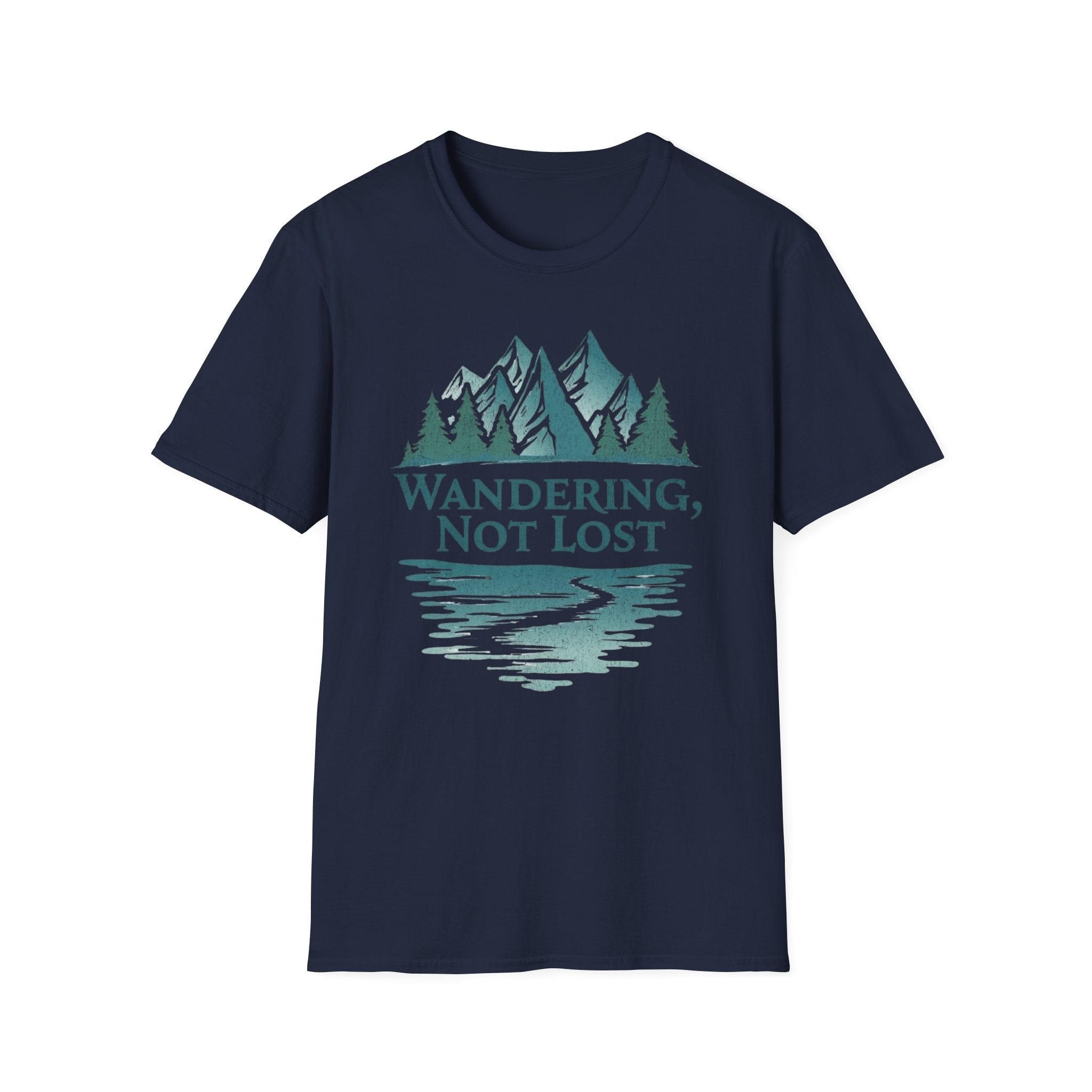 Printify T-Shirt Navy / XS Wandering Not Lost