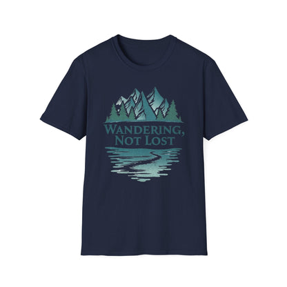 Printify T-Shirt Navy / XS Wandering Not Lost