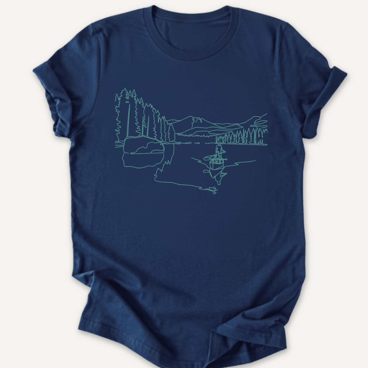 Printify T-Shirt Navy / XS Wrights Lake