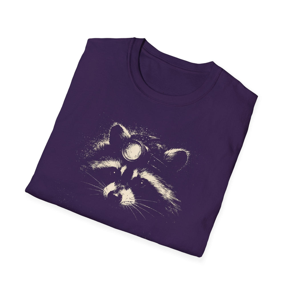 Printify T-Shirt Night Hike Raccoon