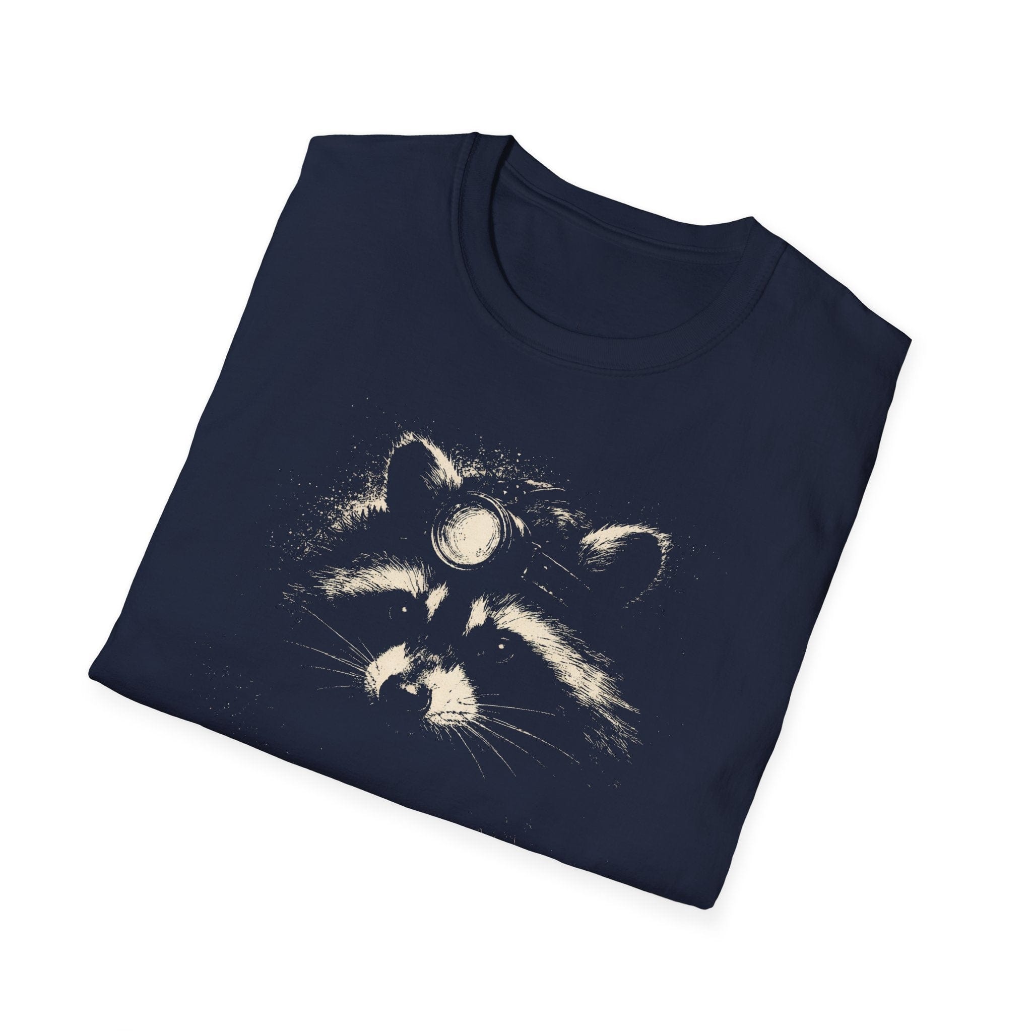 Printify T-Shirt Night Hike Raccoon