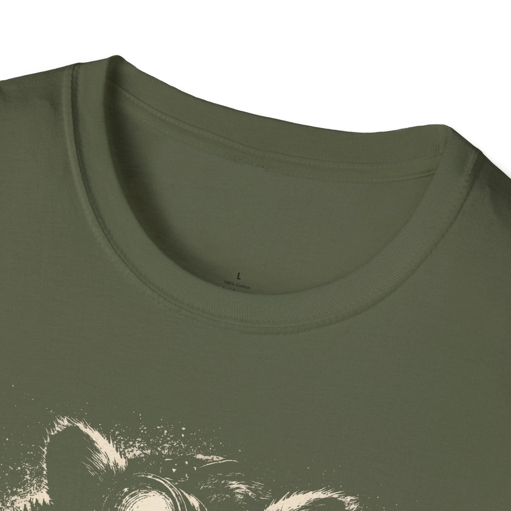 Printify T-Shirt Night Hike Raccoon