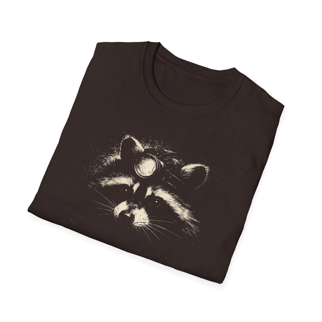 Printify T-Shirt Night Hike Raccoon