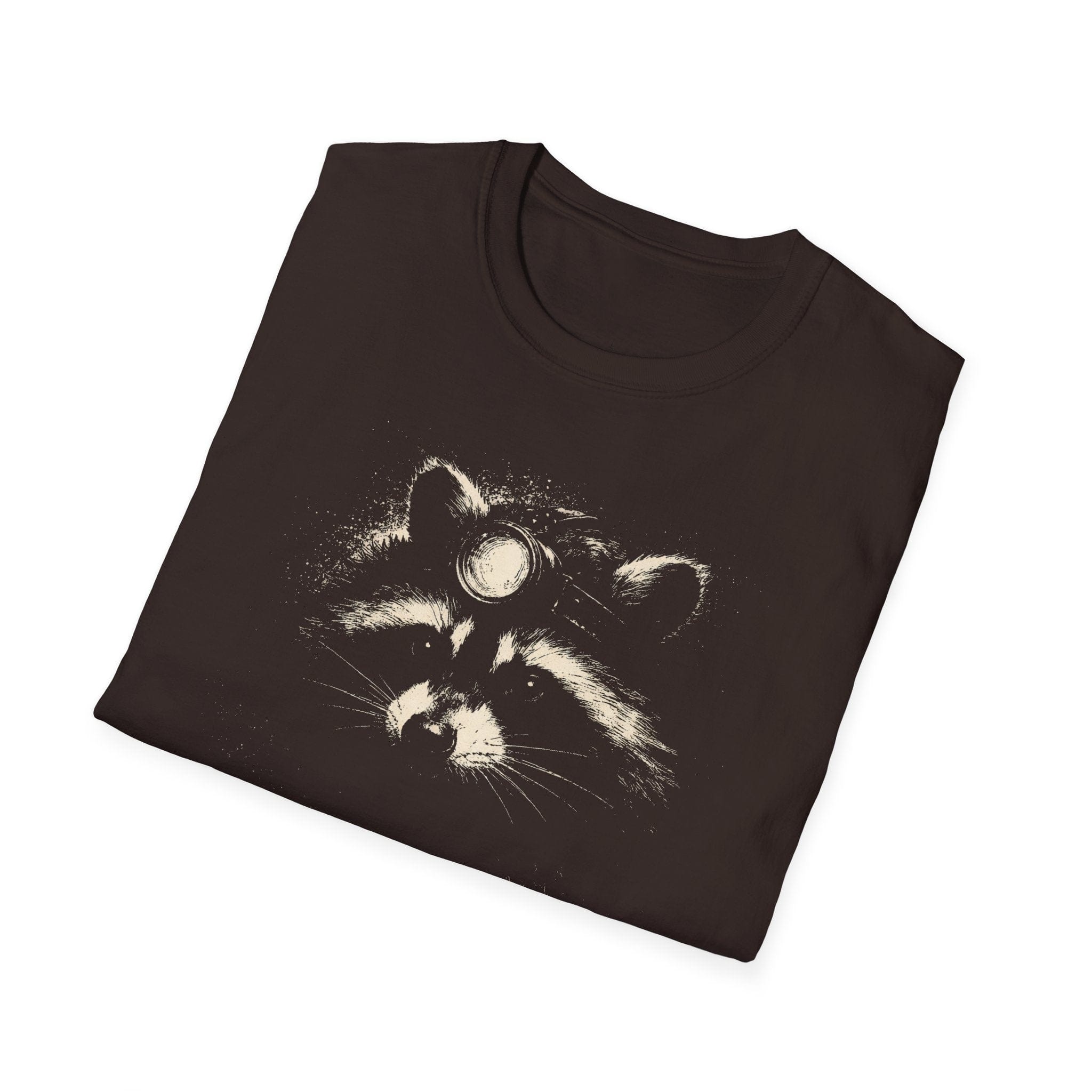Printify T-Shirt Night Hike Raccoon
