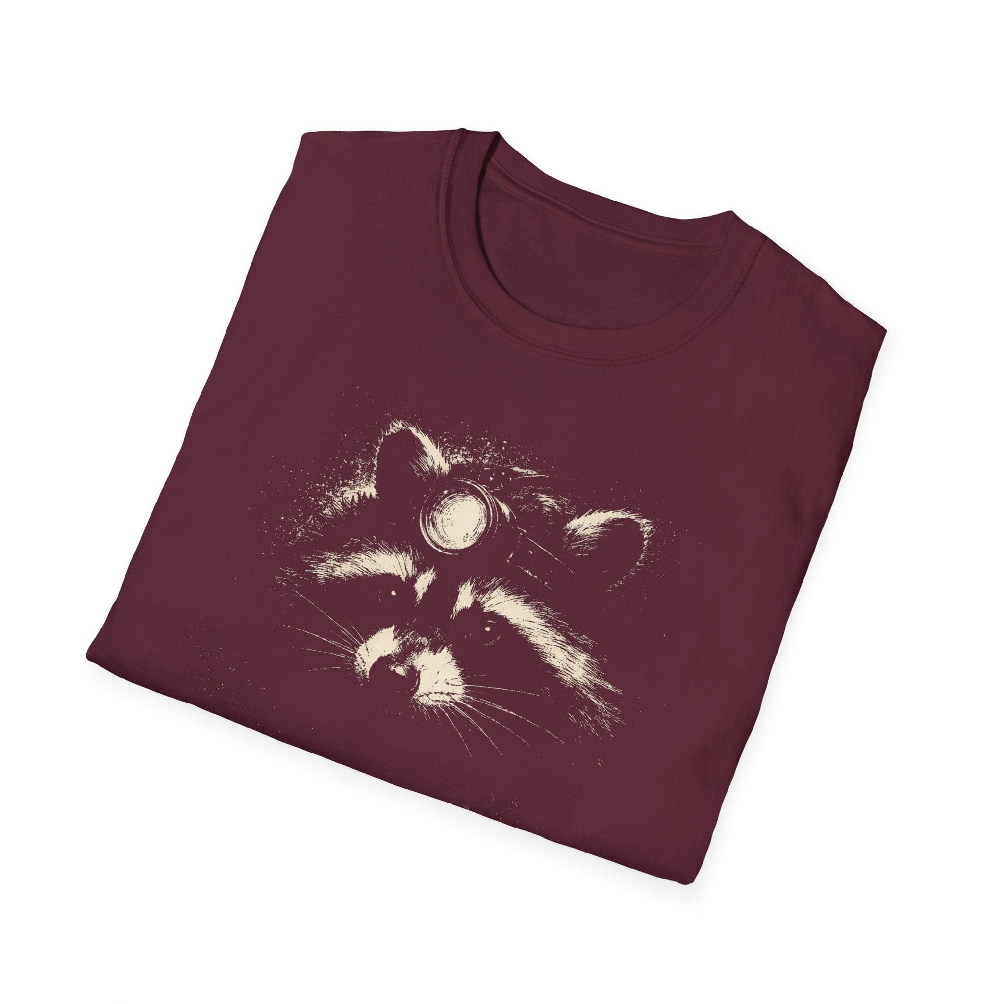 Printify T-Shirt Night Hike Raccoon