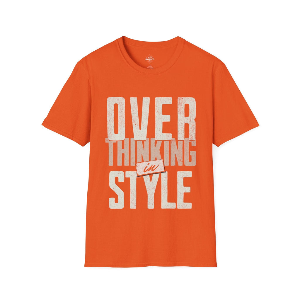 Printify T-Shirt Orange / S Overthinking in Style
