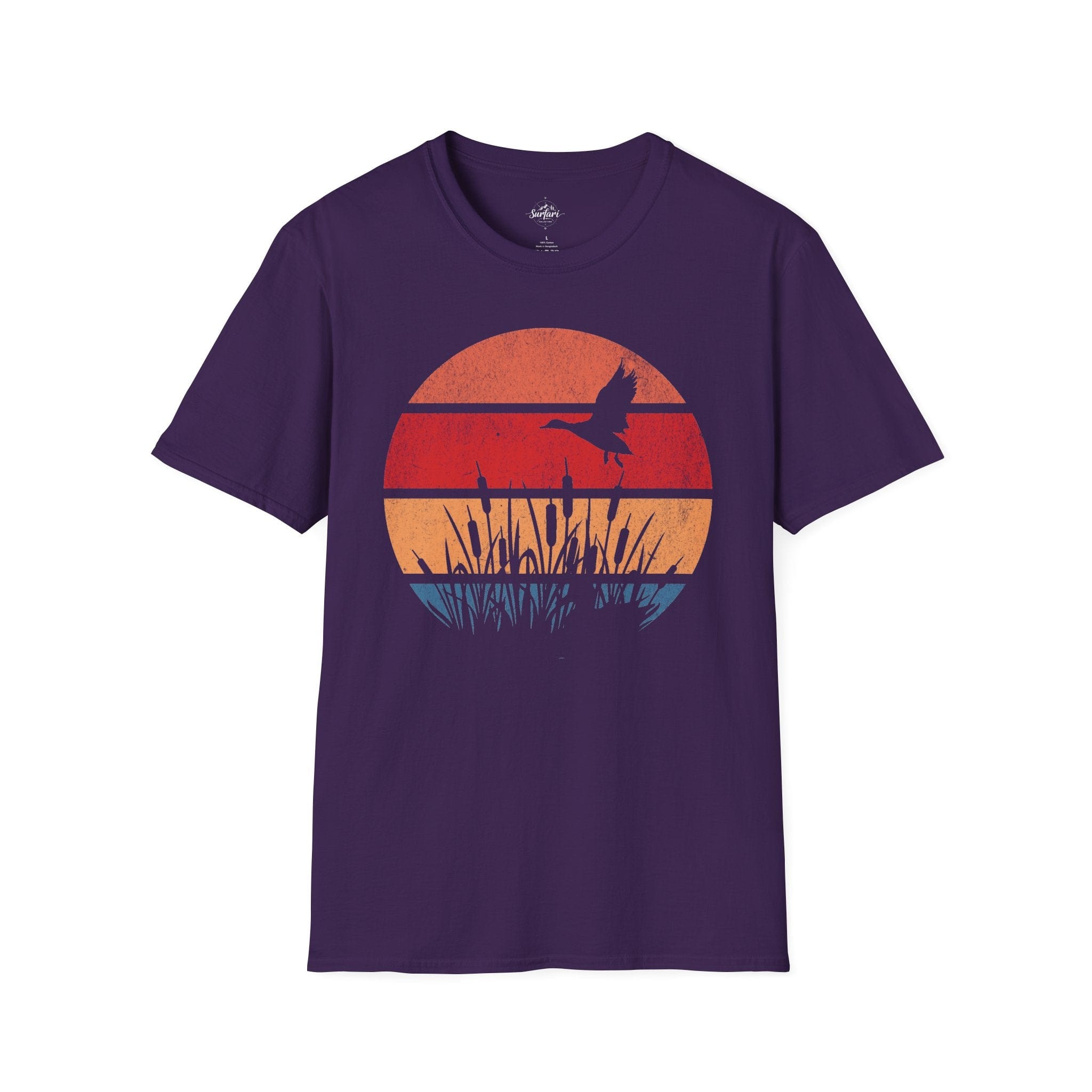 Printify T-Shirt Purple / S Retro Sunset Duck
