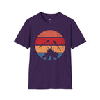 Printify T-Shirt Purple / S Retro Sunset Roasting Marshmallows
