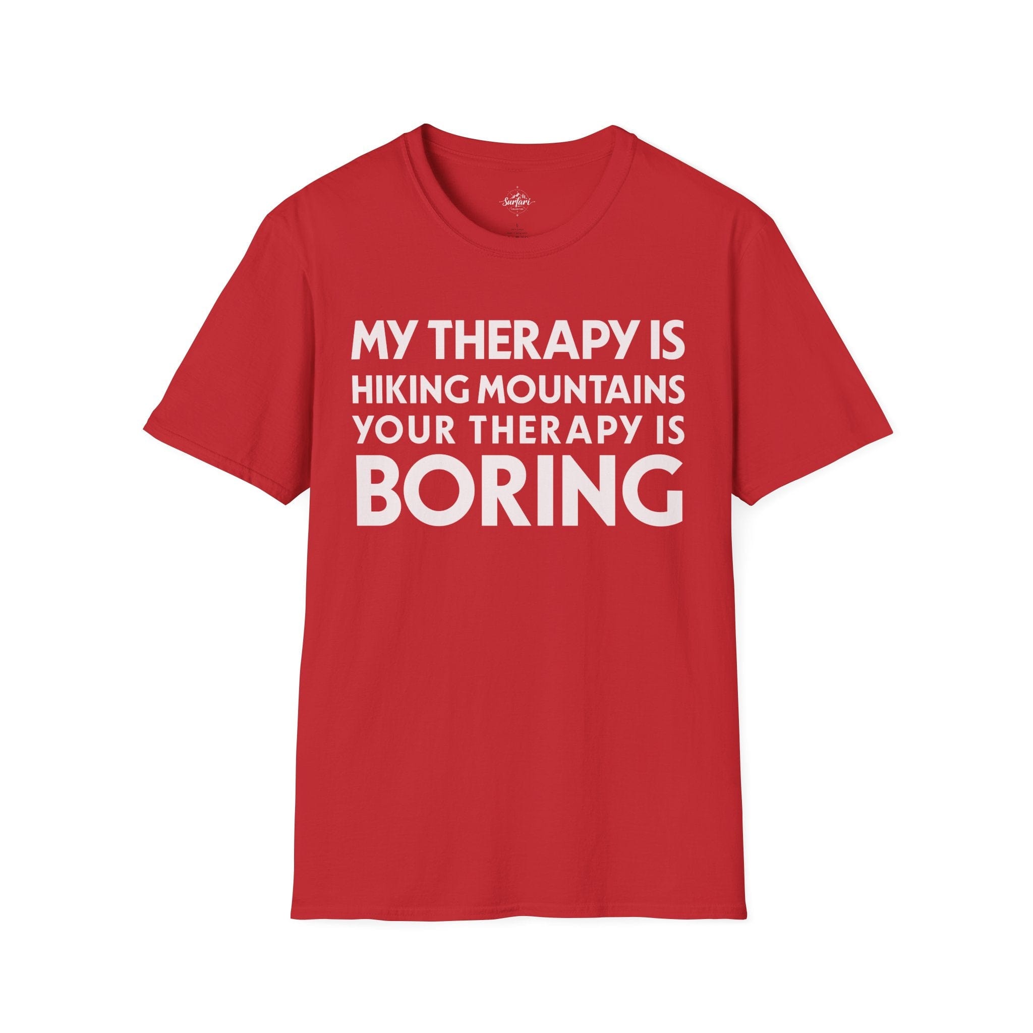 Printify T-Shirt Red / S My Therapy is Hiking