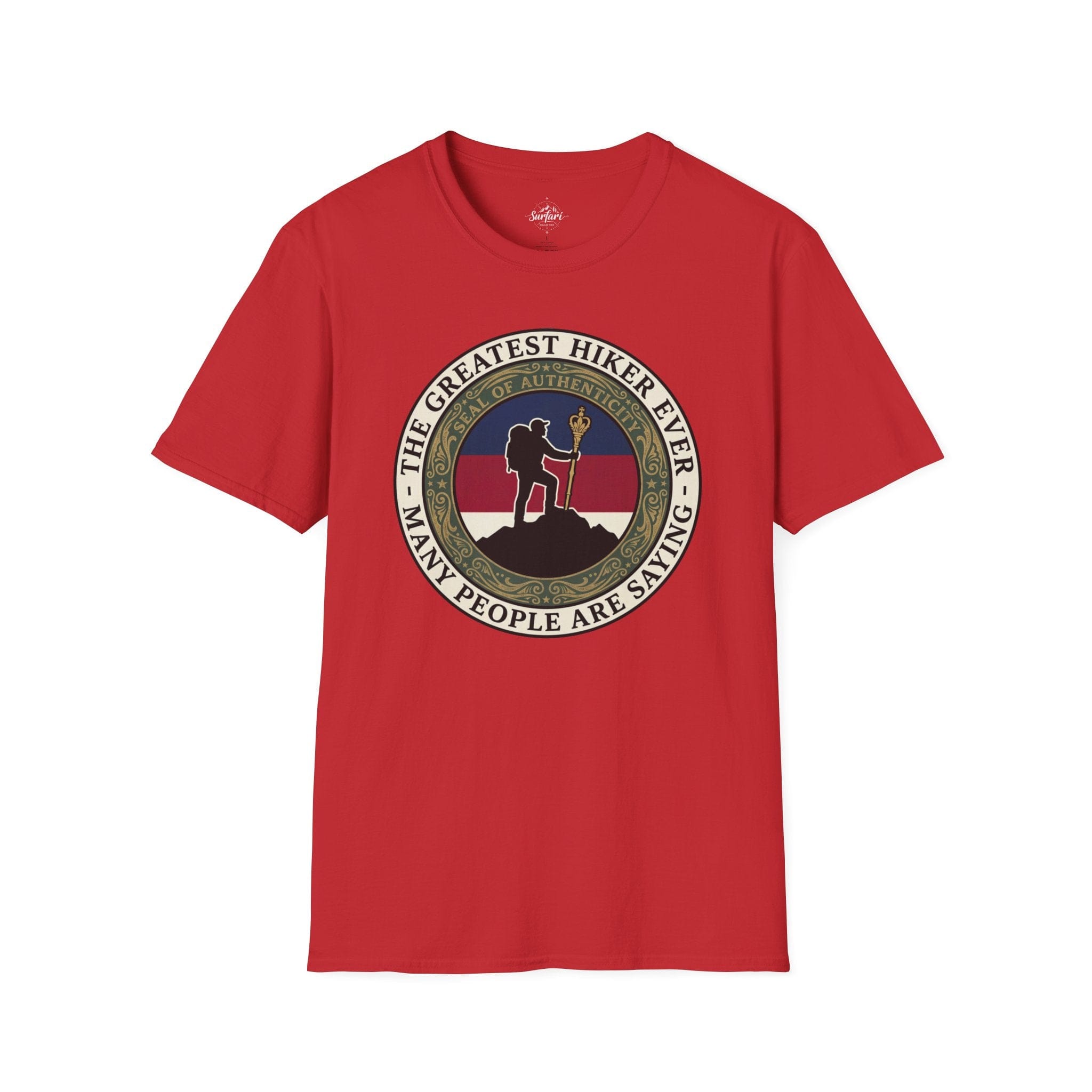 Printify T-Shirt Red / S Trump Hikes - The Greatest hiker ever