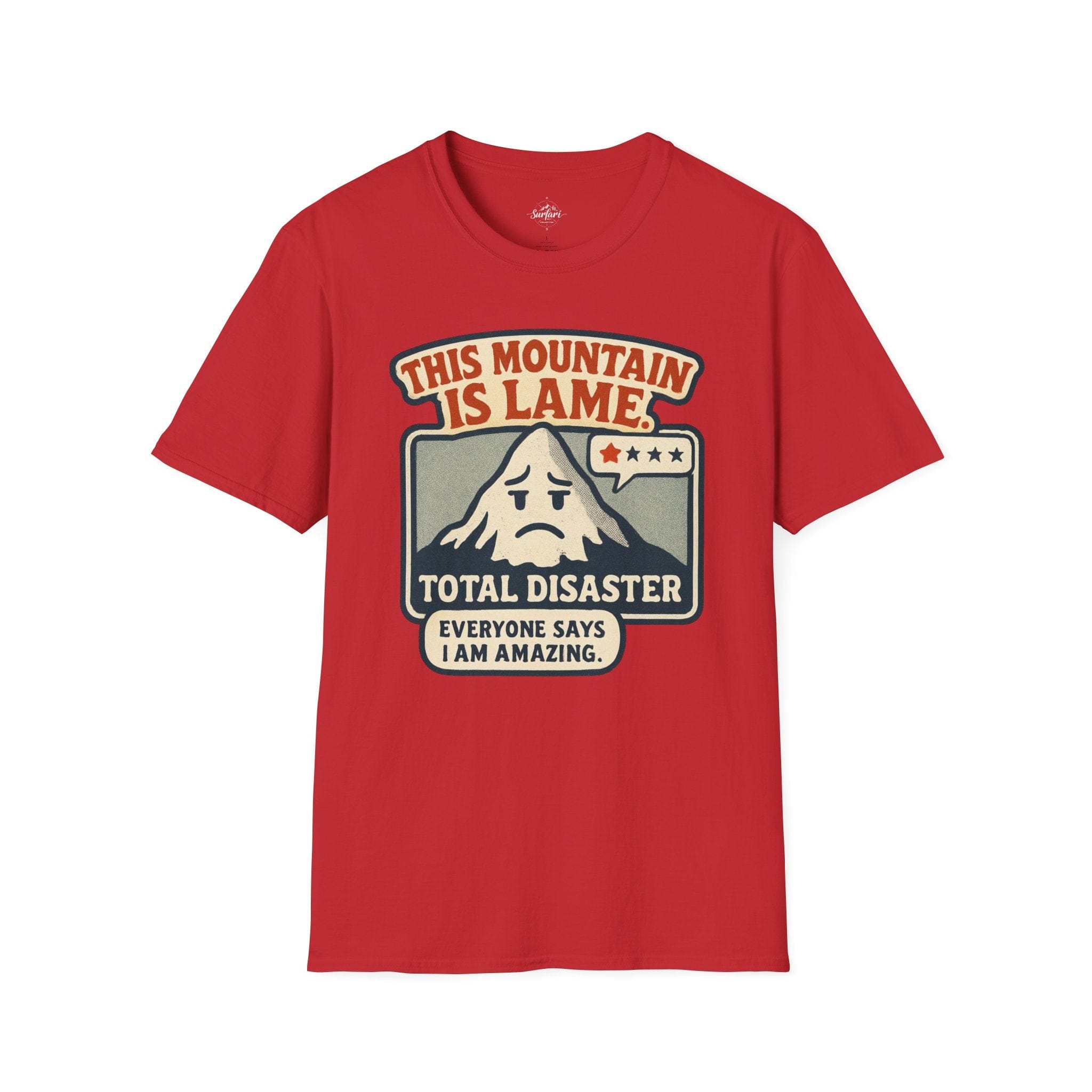 Printify T-Shirt Red / S Trump Hikes - This Mountain is Lame