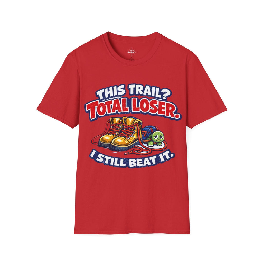 Printify T-Shirt Red / S Trump Hikes - Total loser trail