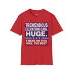 Printify T-Shirt Red / S Trump Hikes - Tremendous Elevation