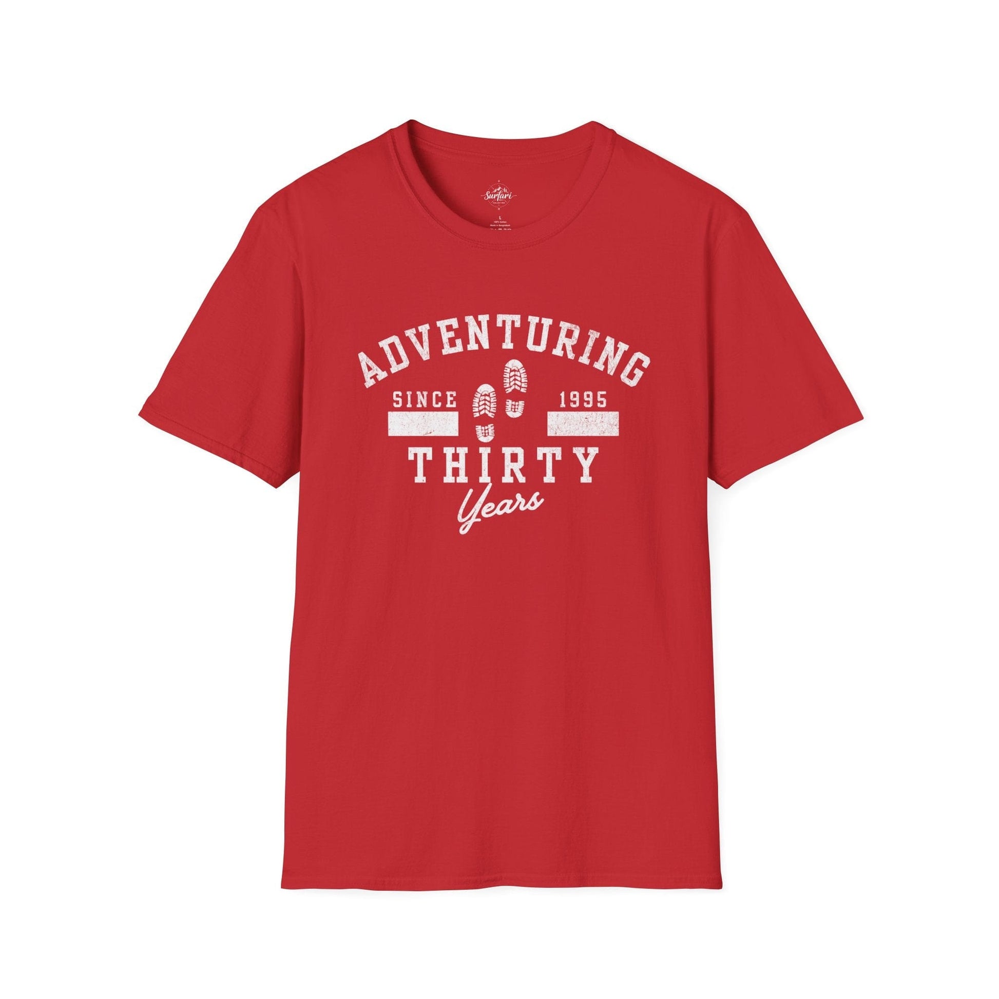 Printify T-Shirt Red / XS Adventuring Since '95