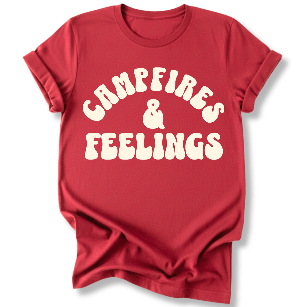 Printify T-Shirt Red / XS Campfires & Feelings