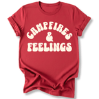 Printify T-Shirt Red / XS Campfires & Feelings