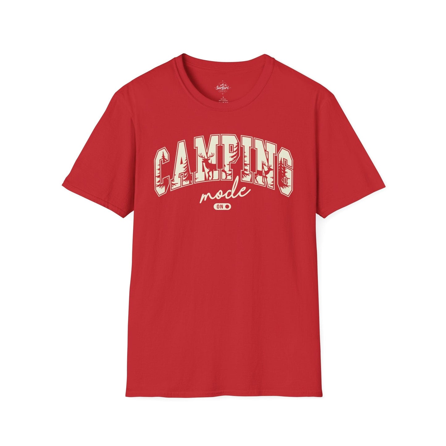 Printify T-Shirt Red / XS Camping Mode on