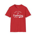 Printify T-Shirt Red / XS Exploring Since 1985