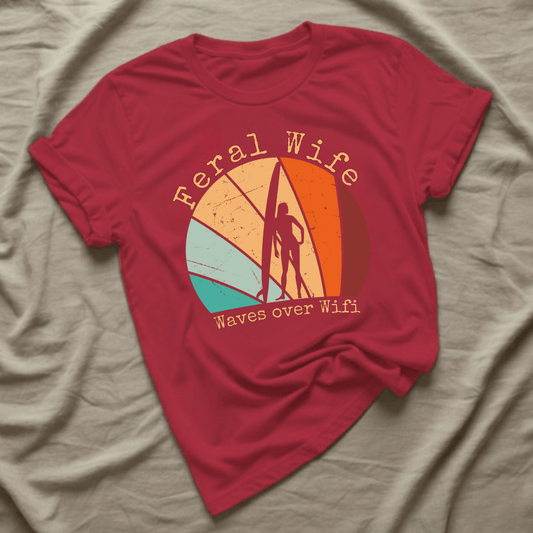 Printify T-Shirt Red / XS Feral Wife