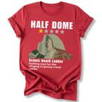 Printify T-Shirt Red / XS Half Dome Scenic Death Ladder
