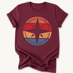 Printify T-Shirt Retro Sunset Compass