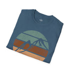 Printify T-Shirt Retro Sunset Mountains