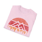 Printify T-Shirt Retro Sunset Mountains and Trees